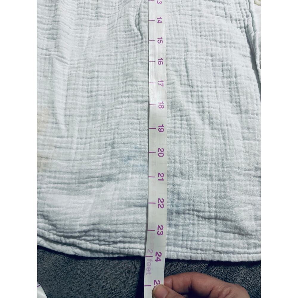 NWT J. Crew Button Up Sleeveless Gauze Shirt White Size 2X Flawed Lightweight - Picture 12 of 12